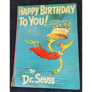 Vintage 1959 Dr Seuss Happy Birthday To You Hardcover Book Early Edition